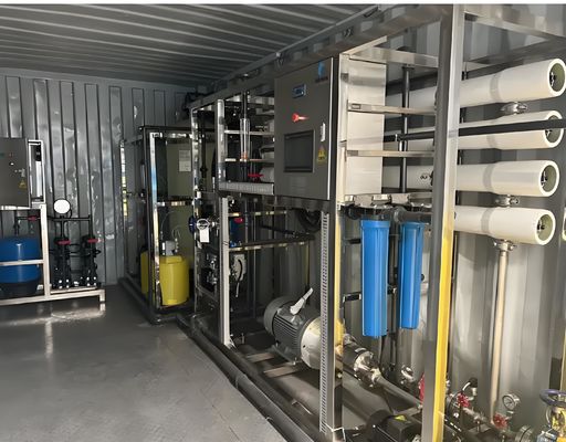 Καλή τιμή 50-70% ποσοστό ανάκτησης Συστήματα RO σε δοχεία που τροφοδοτούνται από αντλία Grundfos / CNP σε απευθείας σύνδεση